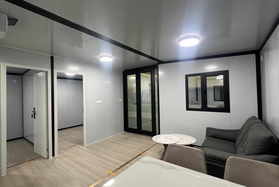 20ft One-sided Slide Out Push Pull Fold Out House Pre Build Mobile Pod Luxury Container House with 1 Bedroom – – Finish in Just 1 Day