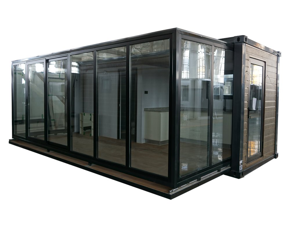 20ft One-sided Slide Out Push Pull Fold Out House Pre Build Mobile Pod Luxury Container House with 1 Bedroom – – Finish in Just 1 Day