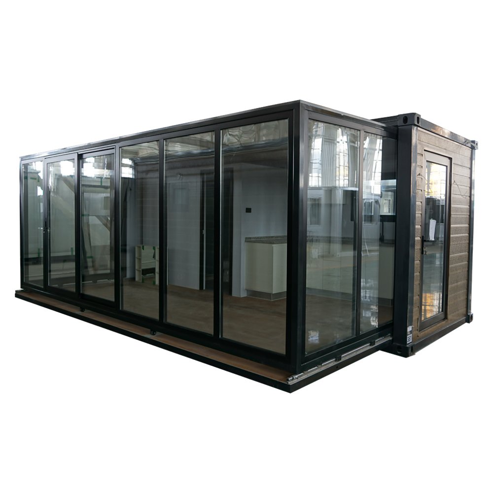 Hce0bf0a6e3b744799c88ad63cbca85190 20ft One-sided Slide Out Push Pull Fold Out House Pre Build Mobile Pod Luxury Container House with 1 Bedroom – – Finish in Just 1 Day