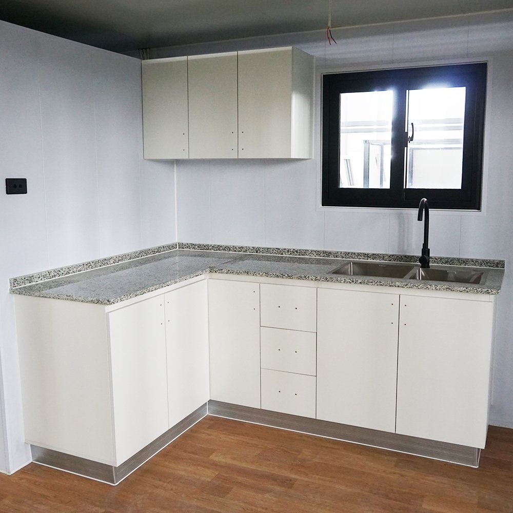 Hf34f0da7dbd64c6f8be89bb1a0c1b431E 20ft One-sided Slide Out Push Pull Fold Out House Pre Build Mobile Pod Luxury Container House with 1 Bedroom – – Finish in Just 1 Day
