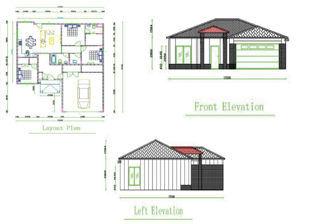 Permanent Villa – 3 Bedroom – 70 Years Lifespan – Finish in Just 21 Days