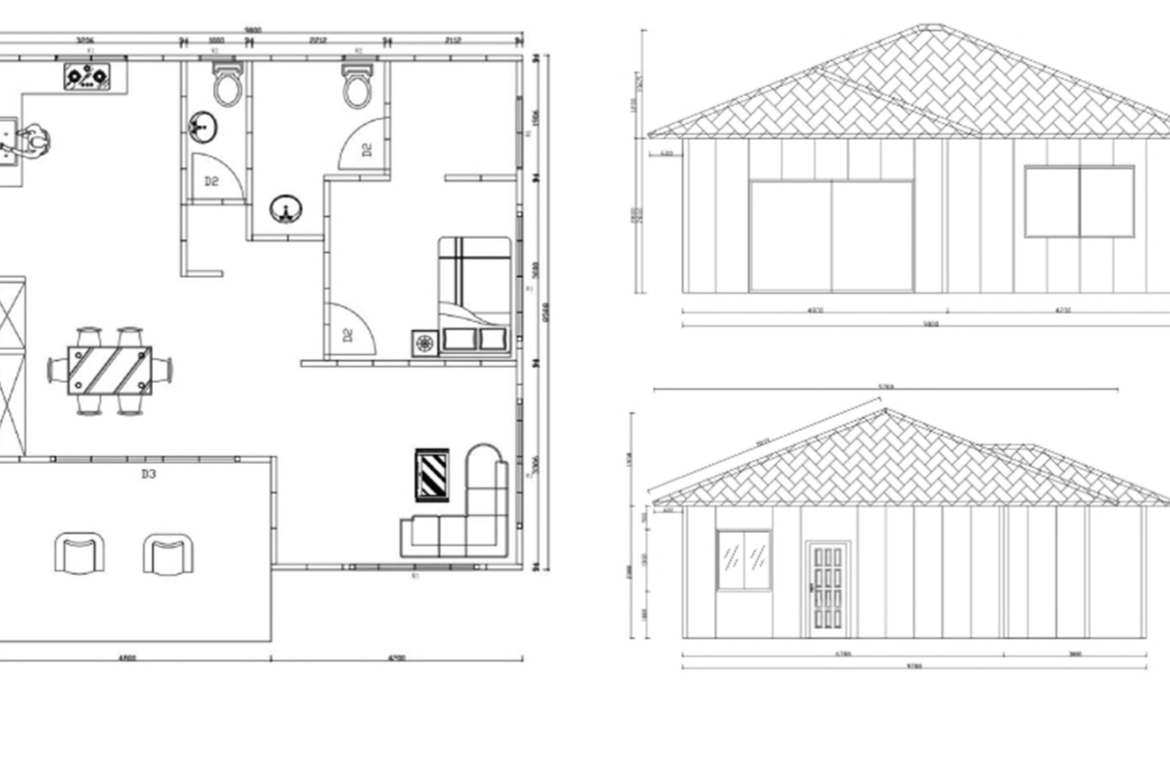 Permanent House – 1 Bedroom – 70 Years Lifespan – Finish in Just 21 Days