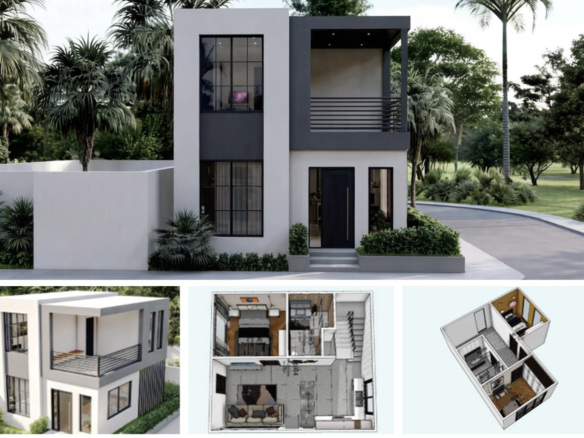 Permanent House – 1 Bedroom – 70 Years Lifespan – Finish in Just 21 Days